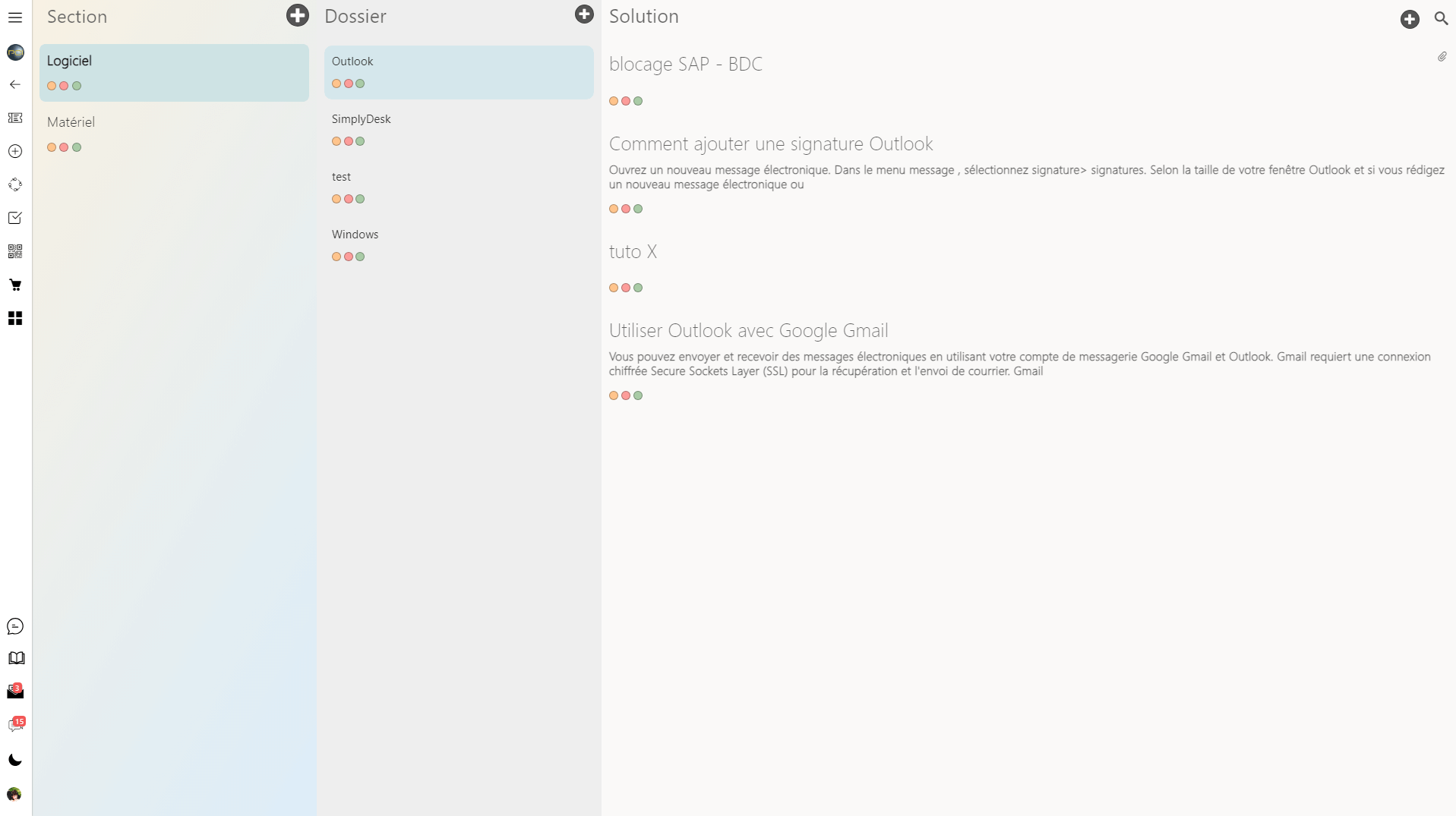 base de connaissance: Liens Intégrés avec d'Autres Fonctionnalités